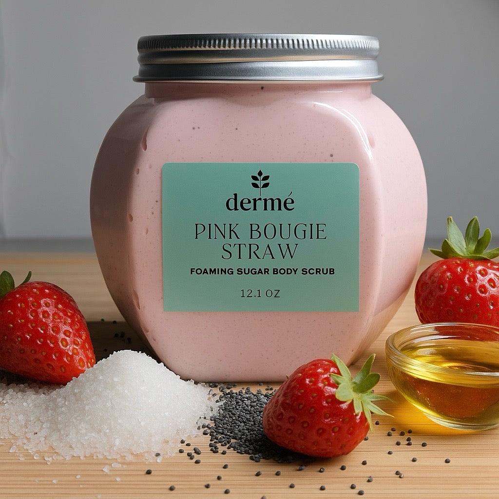 Pink Bougie Straw-Body Scrub